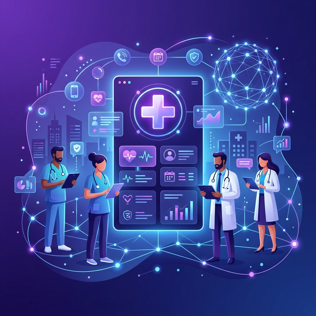 Illustration conceptuelle du portail santé Predice